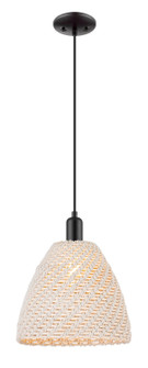 Arcadia One Light Mini Pendant in Matte Black (405|7161PBKNBD12NAT)