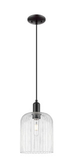 Arcadia One Light Mini Pendant in Matte Black (405|7161PBKG5598CL)