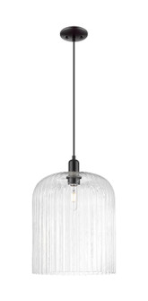 Arcadia One Light Pendant in Matte Black (405|7161PBKG55912CL)