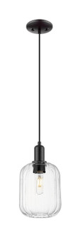 Arcadia One Light Pendant in Matte Black (405|7161PBKG4607CL)