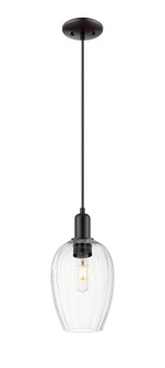 Arcadia One Light Pendant in Matte Black (405|7161PBKG4576CL)