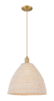 Arcadia One Light Mini Pendant in Brushed Brass (405|7161PBBNBD16NAT)