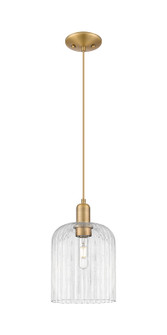 Arcadia One Light Mini Pendant in Brushed Brass (405|7161PBBG5598CL)