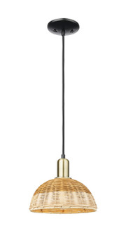 Arcadia One Light Mini Pendant in Black Antique Brass (405|7161PBABNBD29NAT)