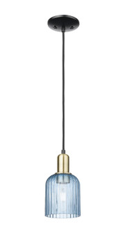 Arcadia One Light Pendant in Black Antique Brass (405|7161PBABG5595BL)