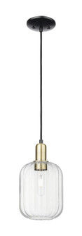 Arcadia One Light Mini Pendant in Black Antique Brass (405|7161PBABG4607CL)