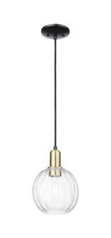 Arcadia One Light Pendant in Black Antique Brass (405|7161PBABG4587CL)