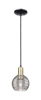 Arcadia One Light Mini Pendant in Black Antique Brass (405|7161PBABG12136SM)