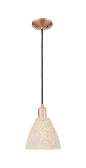 Arcadia One Light Mini Pendant in Antique Copper (405|7161PACNBD75NAT)
