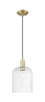 Arcadia One Light Mini Pendant in Antique Brass (405|7161PABG5598SDY)