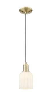 Arcadia One Light Pendant in Antique Brass (405|7161PABG5595GWH)