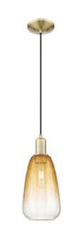 Arcadia One Light Mini Pendant in Antique Brass (405|7161PABG4806AM)