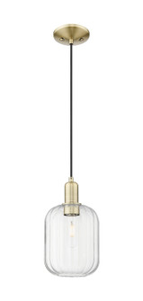 Arcadia One Light Mini Pendant in Antique Brass (405|7161PABG4607CL)