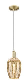 Arcadia One Light Pendant in Antique Brass (405|7161PABG4576ME)