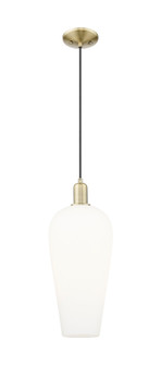Arcadia One Light Mini Pendant in Antique Brass (405|7161PABG4568WH)