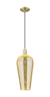 Arcadia One Light Mini Pendant in Antique Brass (405|7161PABG4568ME)