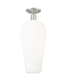 Arcadia One Light Semi-Flush Mount in Brushed Satin Nickel (405|7161CSNG4568WH)
