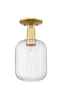 Arcadia One Light Semi-Flush Mount in Satin Gold (405|7161CSGG4607CL)