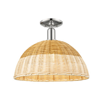 Arcadia One Light Semi-Flush Mount in Polished Nickel (405|7161CPNNBD216NAT)