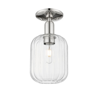 Arcadia One Light Semi-Flush Mount in Polished Nickel (405|7161CPNG4607CL)
