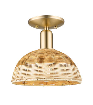 Arcadia One Light Semi-Flush Mount in Champagne Bronze (405|7161CCBNBD29NAT)
