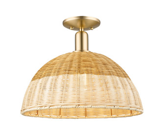 Arcadia One Light Semi-Flush Mount in Champagne Bronze (405|7161CCBNBD216NAT)