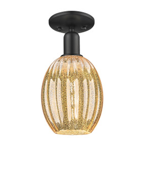 Arcadia One Light Semi-Flush Mount in Matte Black (405|7161CBKG4596ME)