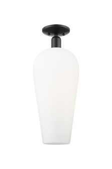 Arcadia One Light Semi-Flush Mount in Matte Black (405|7161CBKG4568WH)