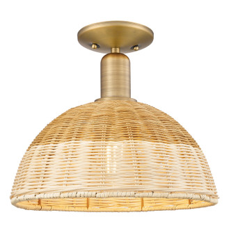 Arcadia One Light Semi-Flush Mount in Brushed Brass (405|7161CBBNBD212NAT)