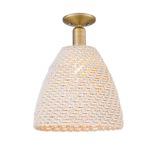 Arcadia One Light Semi-Flush Mount in Brushed Brass (405|7161CBBNBD12NAT)