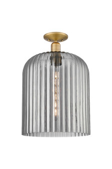 Arcadia One Light Semi-Flush Mount in Brushed Brass (405|7161CBBG55912SM)
