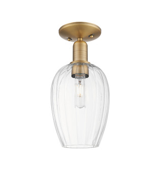 Arcadia One Light Semi-Flush Mount in Brushed Brass (405|7161CBBG4576CL)