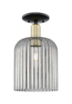 Arcadia One Light Semi-Flush Mount in Black Antique Brass (405|7161CBABG5598SM)