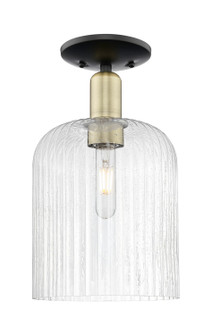 Arcadia One Light Semi-Flush Mount in Black Antique Brass (405|7161CBABG5598SDY)