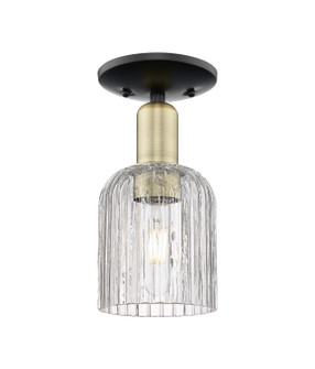 Arcadia One Light Semi-Flush Mount in Black Antique Brass (405|7161CBABG5595CL)