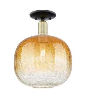 Arcadia One Light Semi-Flush Mount in Black Antique Brass (405|7161CBABG48110AM)