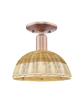 Arcadia One Light Semi-Flush Mount in Antique Copper (405|7161CACNBD29NAT)