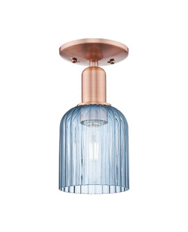 Arcadia One Light Semi-Flush Mount in Antique Copper (405|7161CACG5595BL)