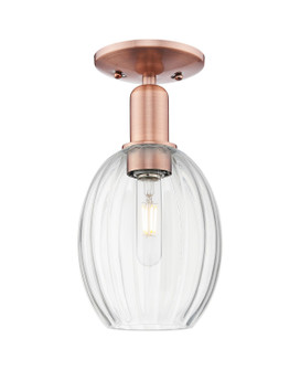 Arcadia One Light Semi-Flush Mount in Antique Copper (405|7161CACG4596CL)