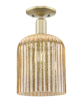 Arcadia One Light Semi-Flush Mount in Antique Brass (405|7161CABG5598ME)