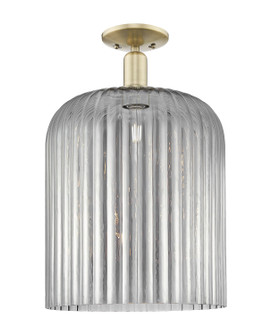 Arcadia One Light Semi-Flush Mount in Antique Brass (405|7161CABG55912SM)