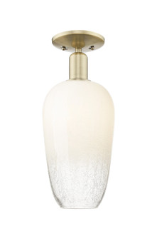 Arcadia One Light Semi-Flush Mount in Antique Brass (405|7161CABG4847OP)