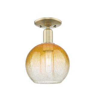 Arcadia One Light Semi-Flush Mount in Antique Brass (405|7161CABG4838AM)