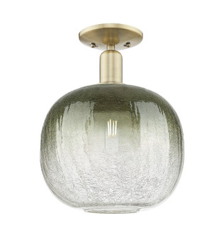 Arcadia One Light Semi-Flush Mount in Antique Brass (405|7161CABG48110SL)