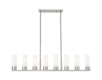 Downtown Urban Eight Light Linear Pendant in Satin Nickel (405|6178ISNG6178WH)