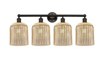 Edison Four Light Bath Vanity in Oil Rubbed Bronze (405|6164WOBG5598ME)
