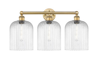 Edison Three Light Bath Vanity in Brushed Brass (405|6163WBBG5598CL)