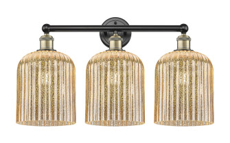 Edison Three Light Bath Vanity in Black Antique Brass (405|6163WBABG5598ME)