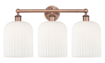 Edison Three Light Bath Vanity in Antique Copper (405|6163WACG5598GWH)