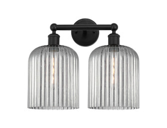 Edison Two Light Bath Vanity in Matte Black (405|6162WBKG5598SM)